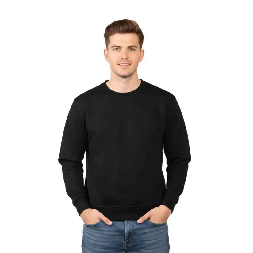 Plain SweatShirt For Men's Black
