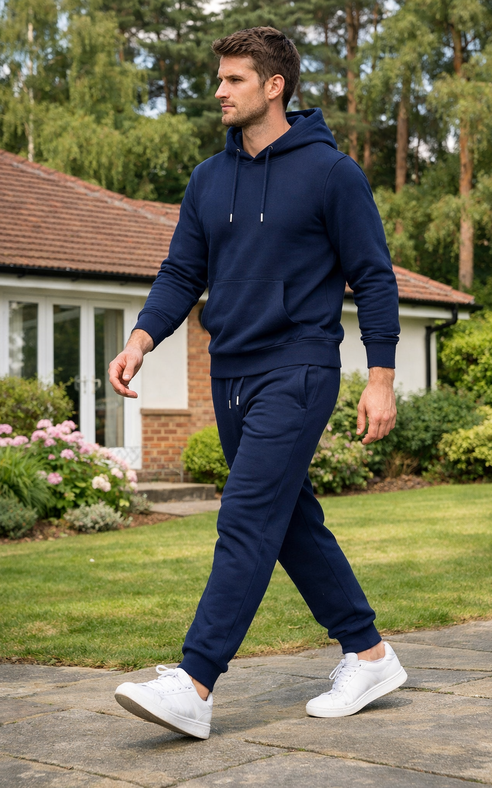 Navy Men's Hoodie Tracksuit