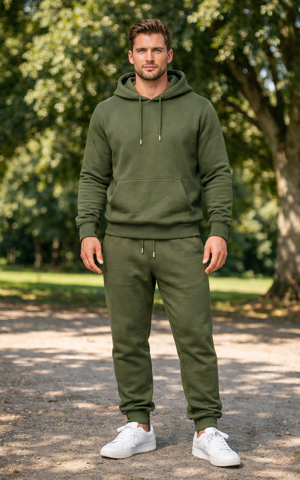 Evergreen Men's Hoodie Tracksuit Olive Green