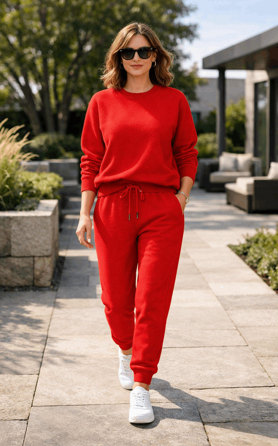 Crimson Sweatshirt Tracksuit
