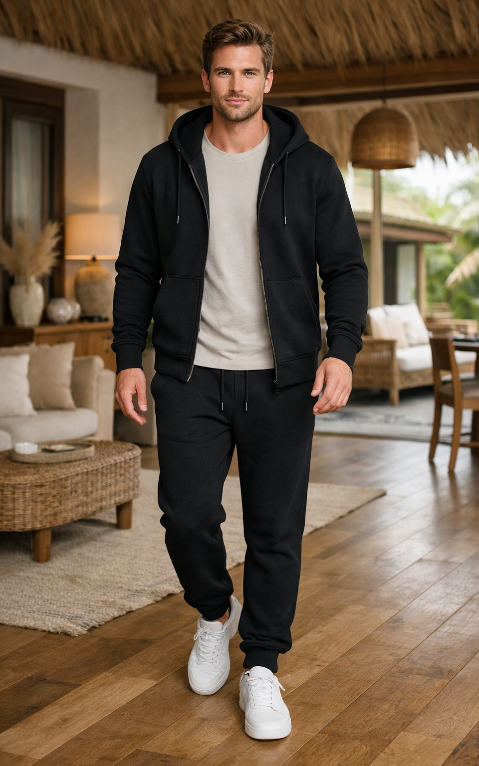 Onyx Zipper Hoodie Tracksuit