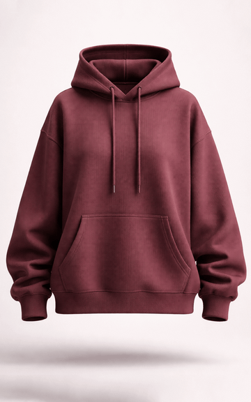 Maroon Oversized Hoodie