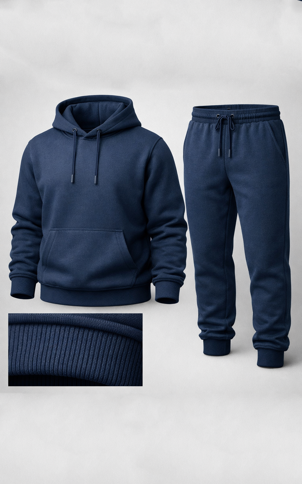 Navy Men's Hoodie Tracksuit