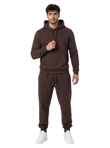 Premium Men's Hoodie Tracksuit | SKM Dark Brown