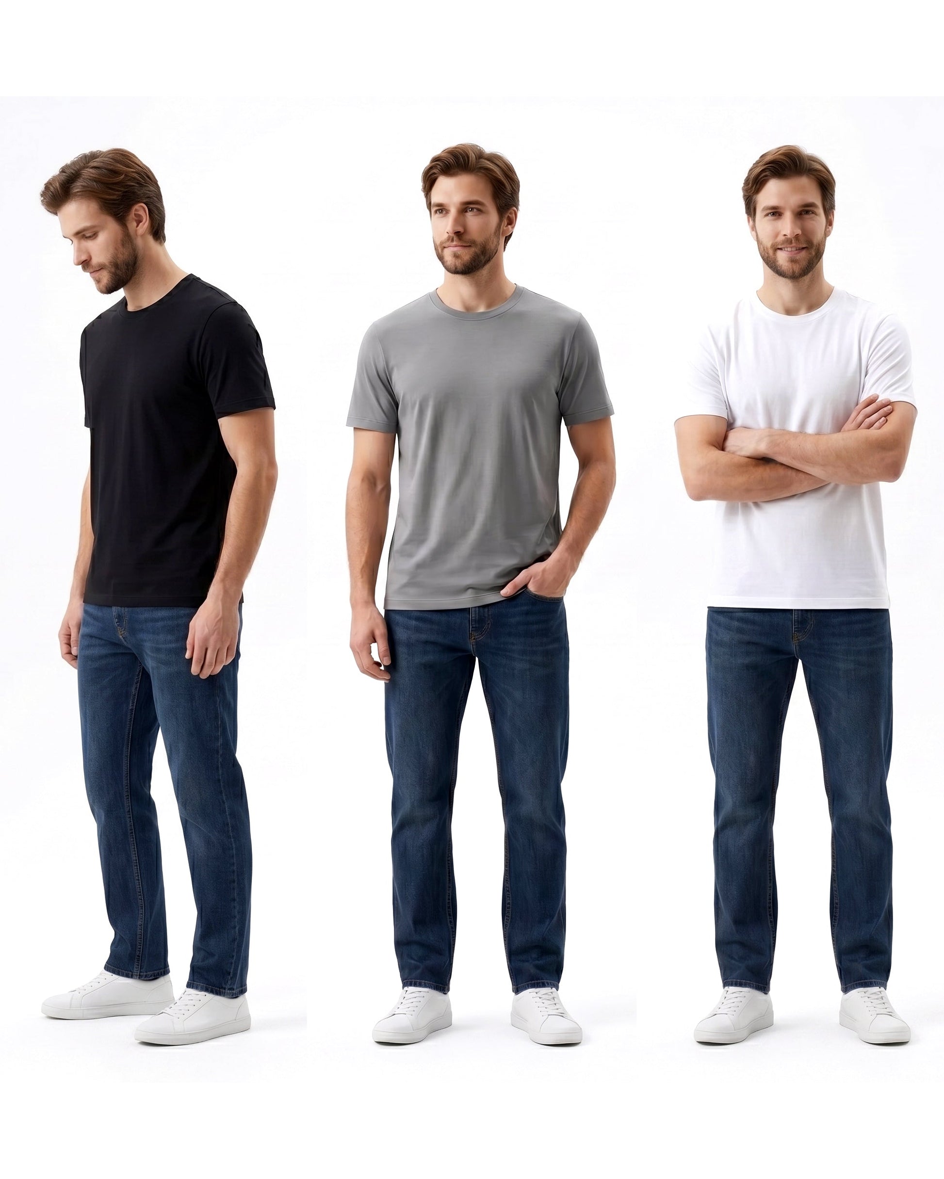 Men's 3 Pack Crew Neck Tee