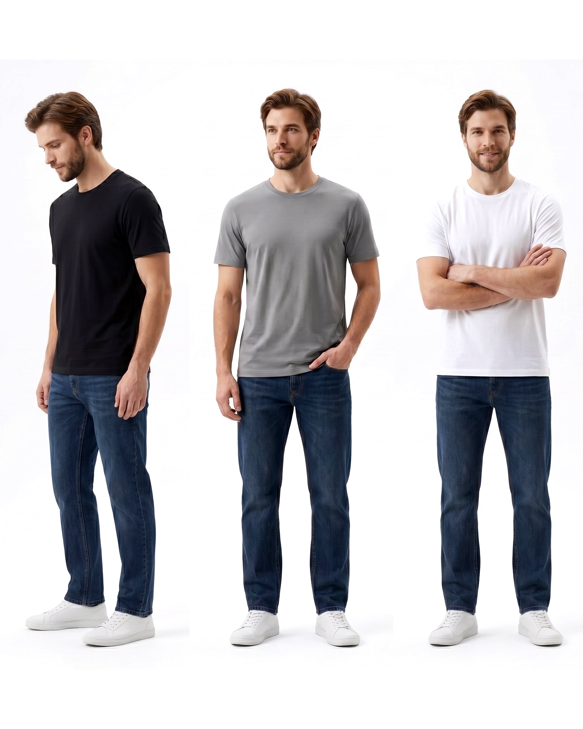 Men's 3 Pack Crew Neck Tee