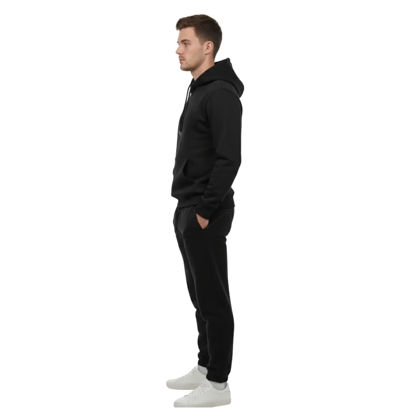 Plain Pullover Hoodie & Jogger Tracksuit Set