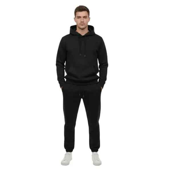 Plain Pullover Hoodie & Jogger Tracksuit Set