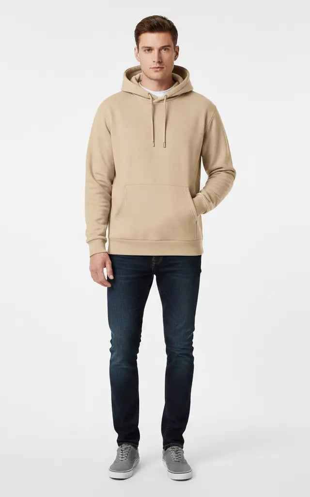 Men’s Basic Pullover Hoodie – Comfortable & Casual - SKM