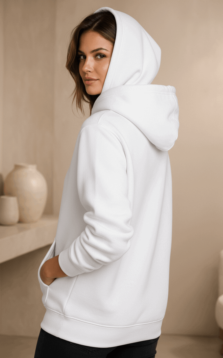 Ivory Hoodie White