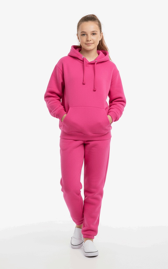 Pullover Hoodie Tracksuit for Girls – Cute & Comfy Everyday Tracksuit See Green