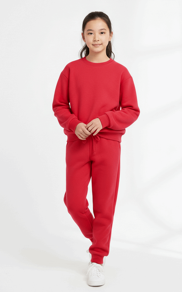 Classic Sweatshirt Tracksuit for Girls – Cozy & Stylish Everyday Tracksuit Chocolate Brown