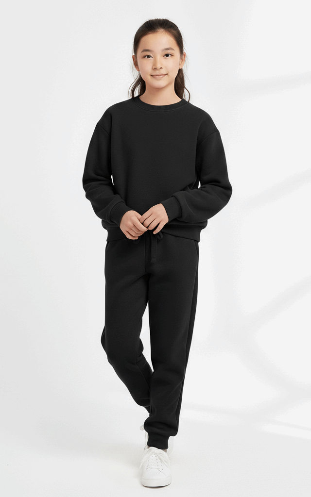Classic Sweatshirt Tracksuit for Girls – Cozy & Stylish Everyday Tracksuit See Green