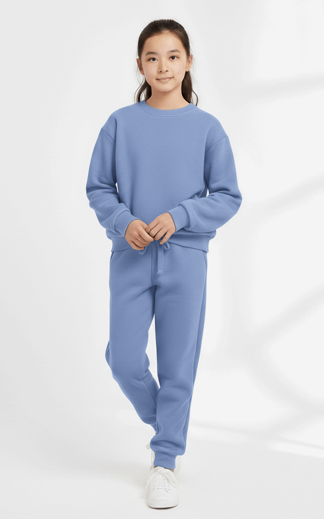 Classic Sweatshirt Tracksuit for Girls – Cozy & Stylish Everyday Tracksuit Red