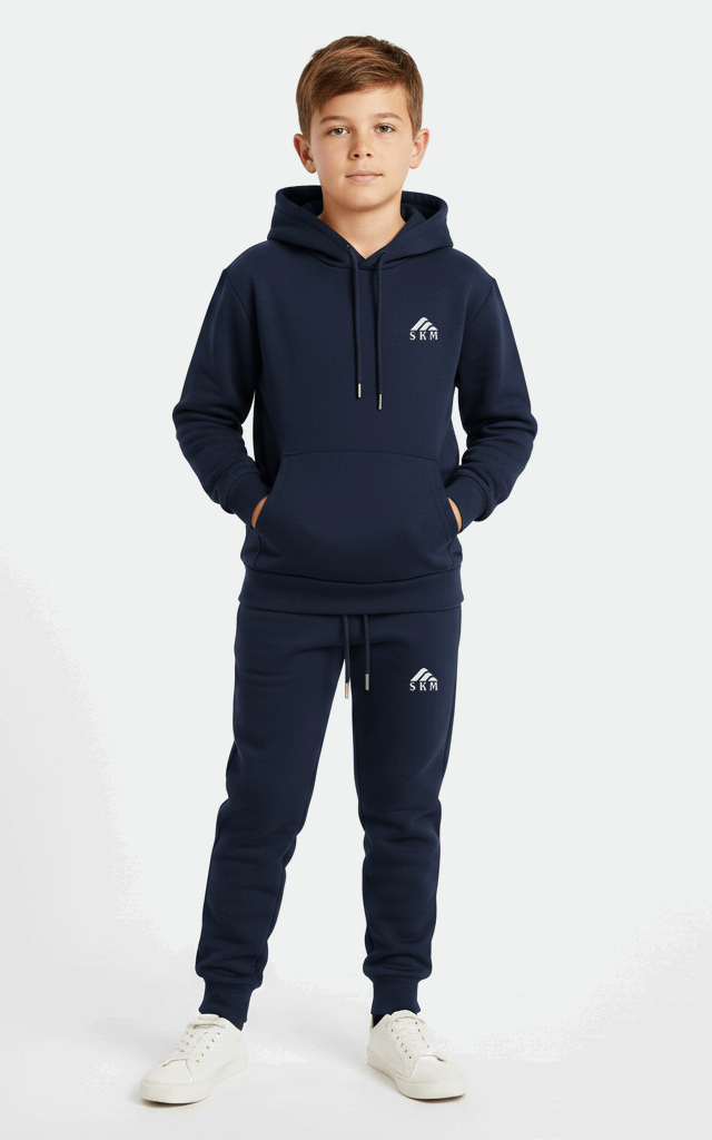 Boys’ Pullover Hoodie Tracksuit – Cozy & Stylish Outfit Set Black