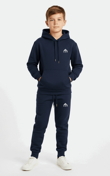 Boys’ Pullover Hoodie Tracksuit – Cozy & Stylish Outfit Set Black