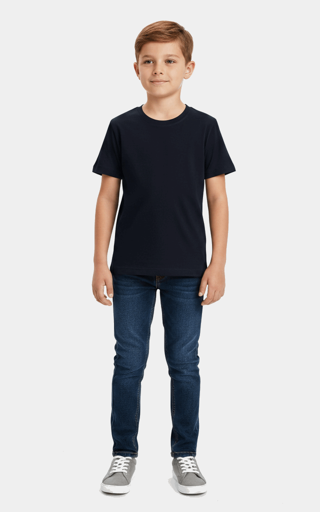 Half Sleeve T-Shirt for Boys – Comfortable & Stylish Everyday Wear Navy Blue