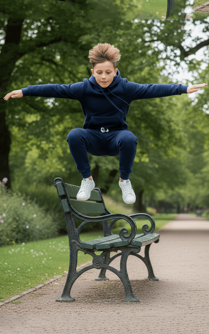 Navy Hoodie & Jogger Set for Boys – Trendy, Comfortable Outfit
