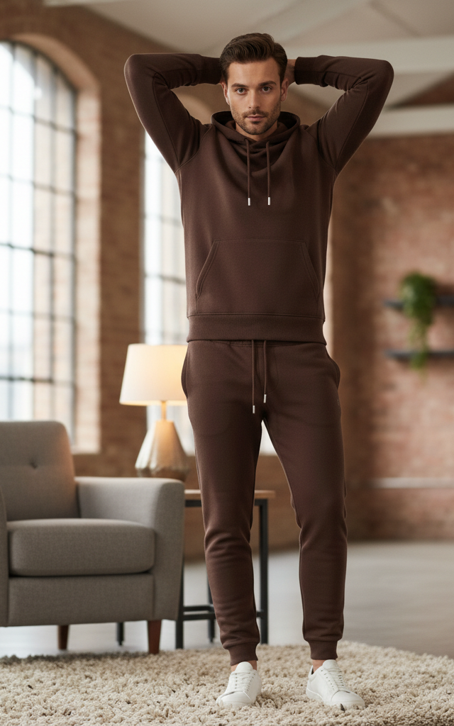 Velour Men's Hoodie Tracksuit