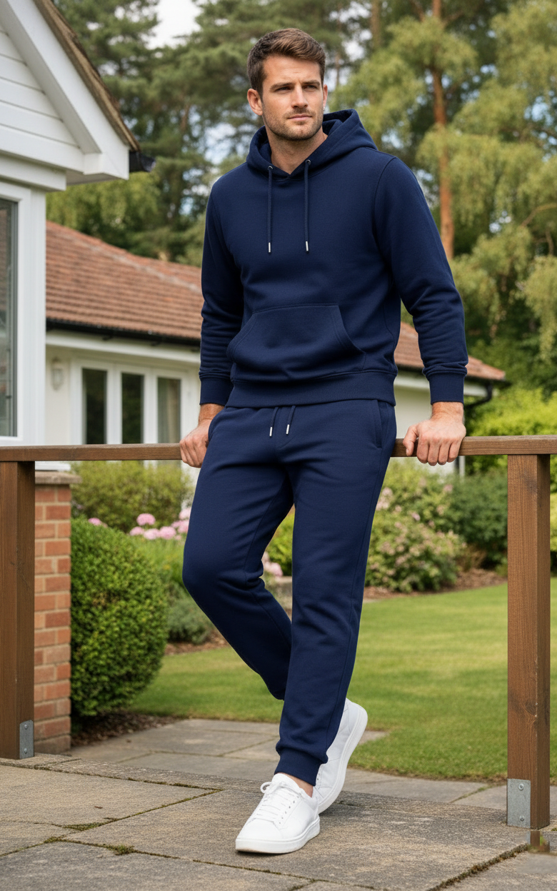 Navy Men's Hoodie Tracksuit