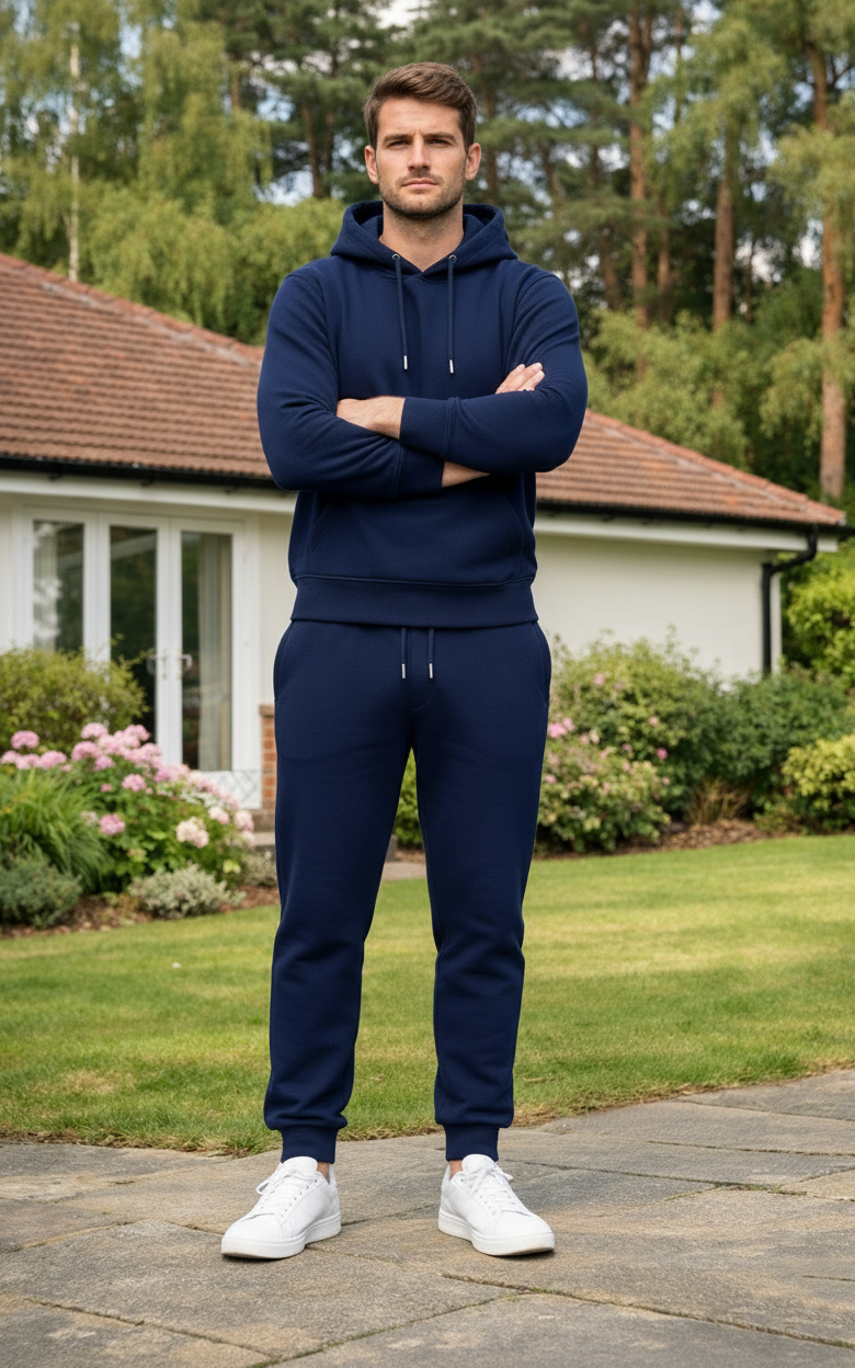Navy Men's Hoodie Tracksuit