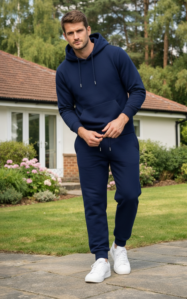 Navy Men's Hoodie Tracksuit