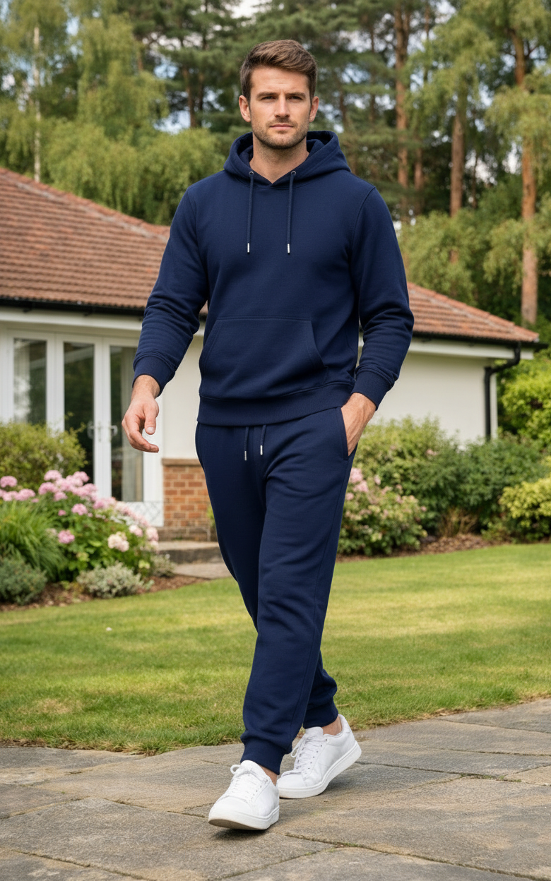 Navy Men's Hoodie Tracksuit
