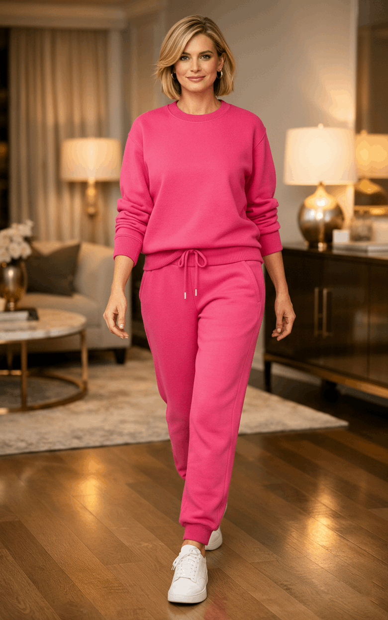 Pink Sweatshirt Tracksuit