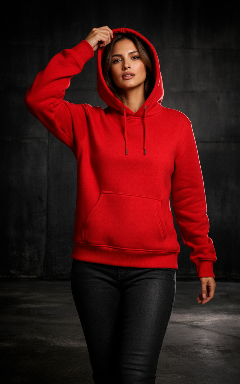 Crimson Oversized Hoodie