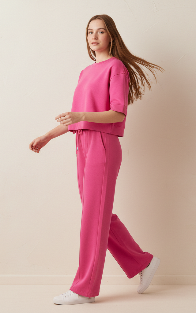 Womens Crop Hoodie Tracksuit Set Top girls Joggers Lounge wear