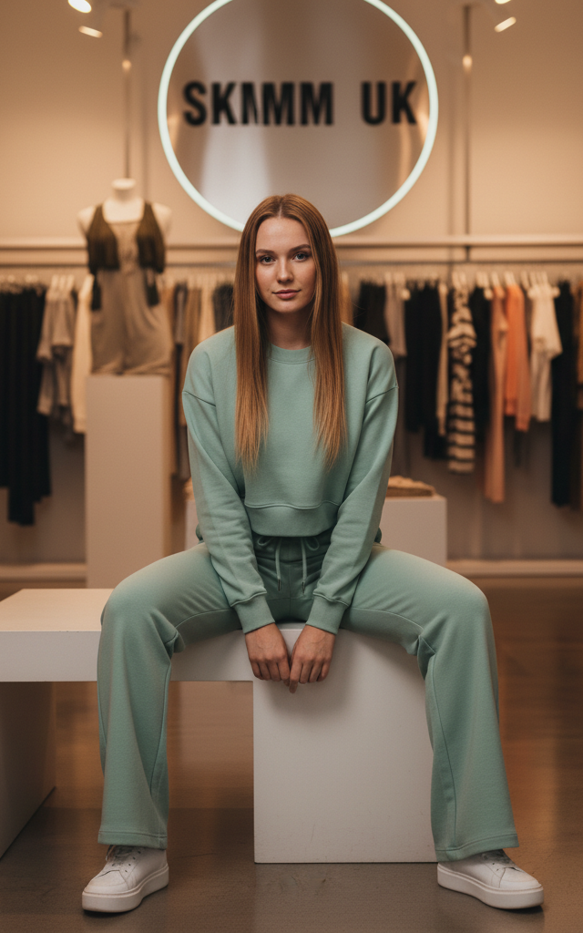 Seegreen Crop Sweatshirt Tracksuit for Women – Comfortable Trendy Lounge Wear