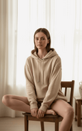 Beige Oversized Hoodie Beige