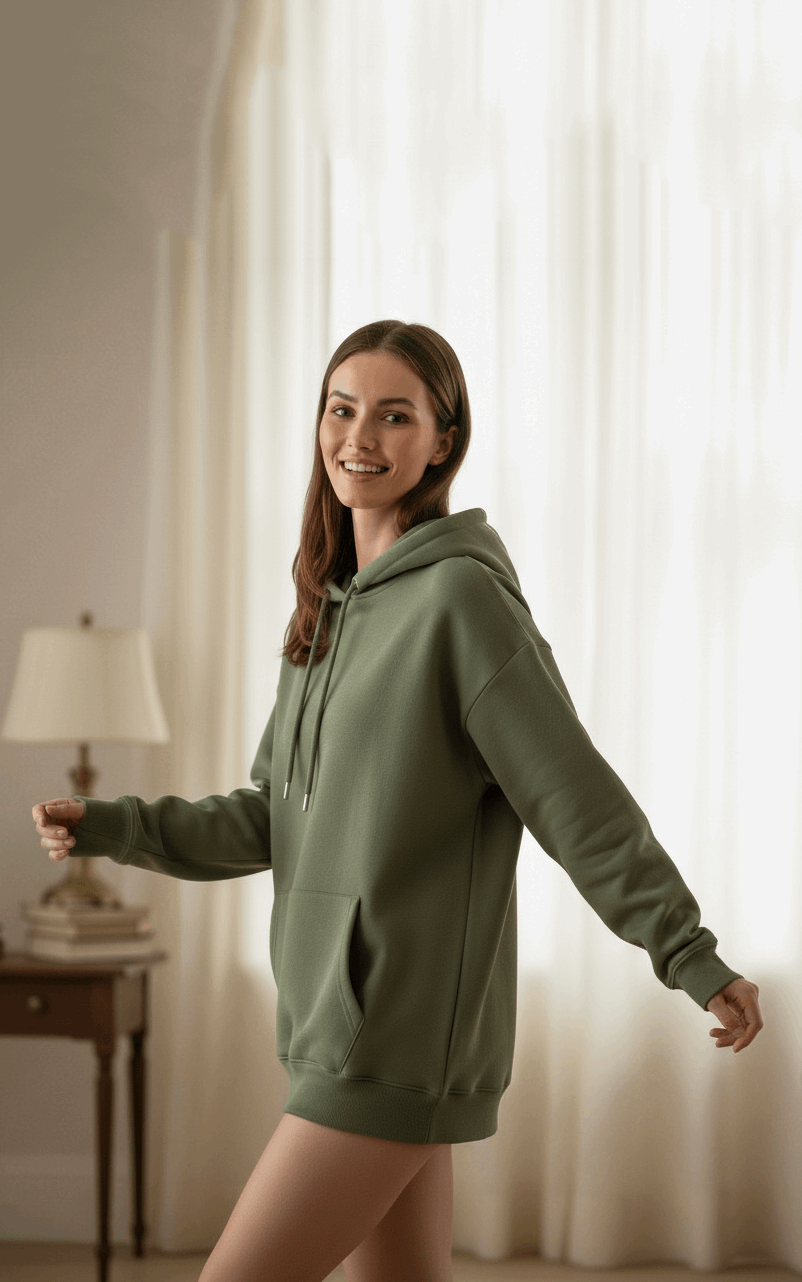 Khaki Oversized Hoodie – SKM