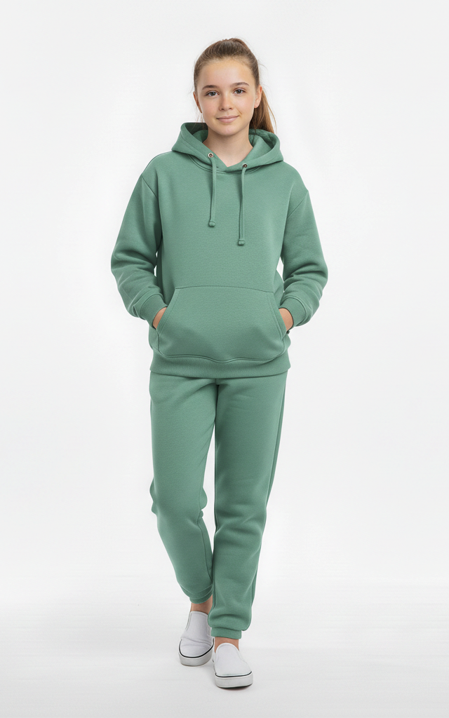 Pullover Hoodie With Jogger For Girls - SKM