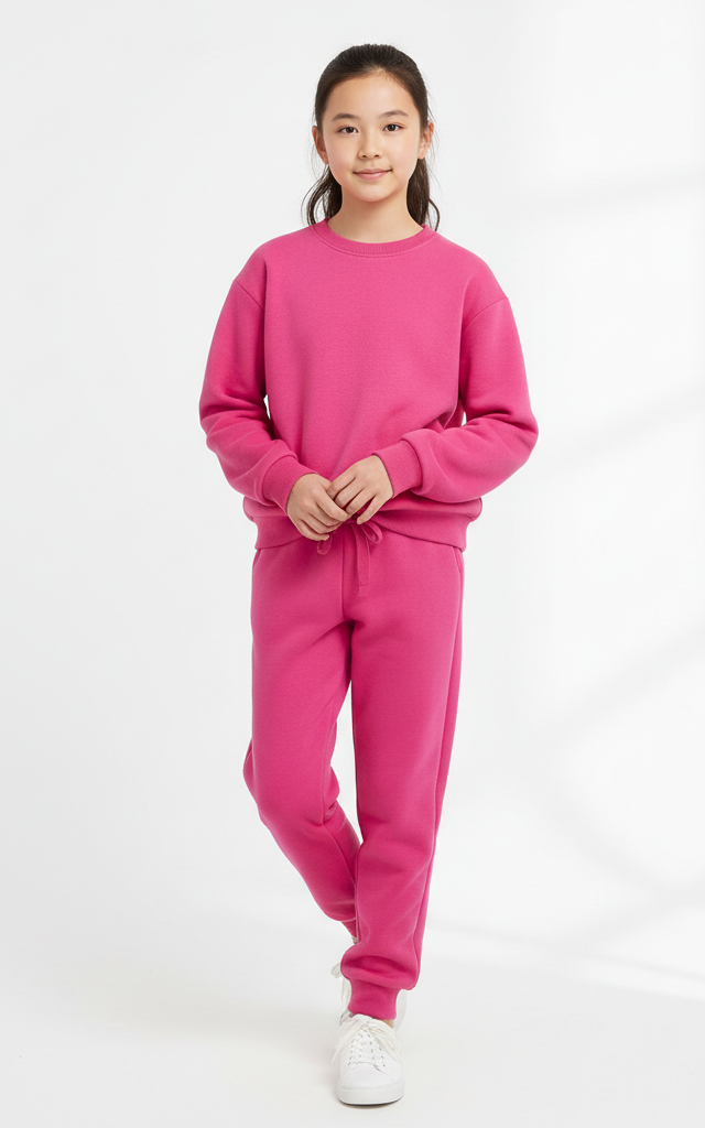 Classic Sweat Shirt With Jogger For Girl's - SKM