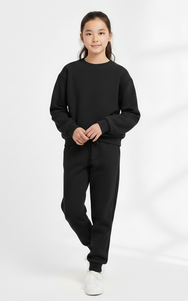 Classic Sweat Shirt With Jogger For Girl's - SKM