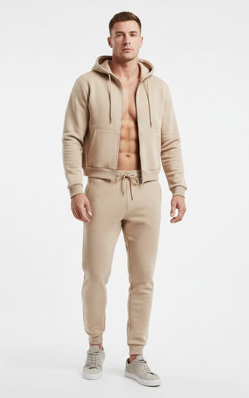 Men’s Zipper Hoodie Tracksuit – Stylish & Comfortable 2-Piece Set - SKM