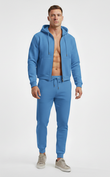 Men’s Zipper Hoodie Tracksuit – Stylish & Comfortable 2-Piece Set - SKM