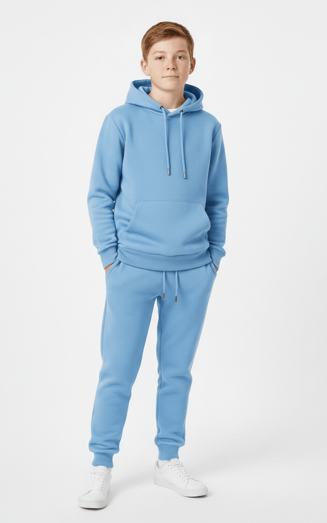 Pullover Hoodie Tracksuit for Boys – Cozy & Stylish Tracksuit Sky