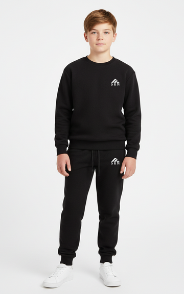 Premium Sweatshirt Tracksuit for Boys – Comfortable Everyday Tracksuit Black