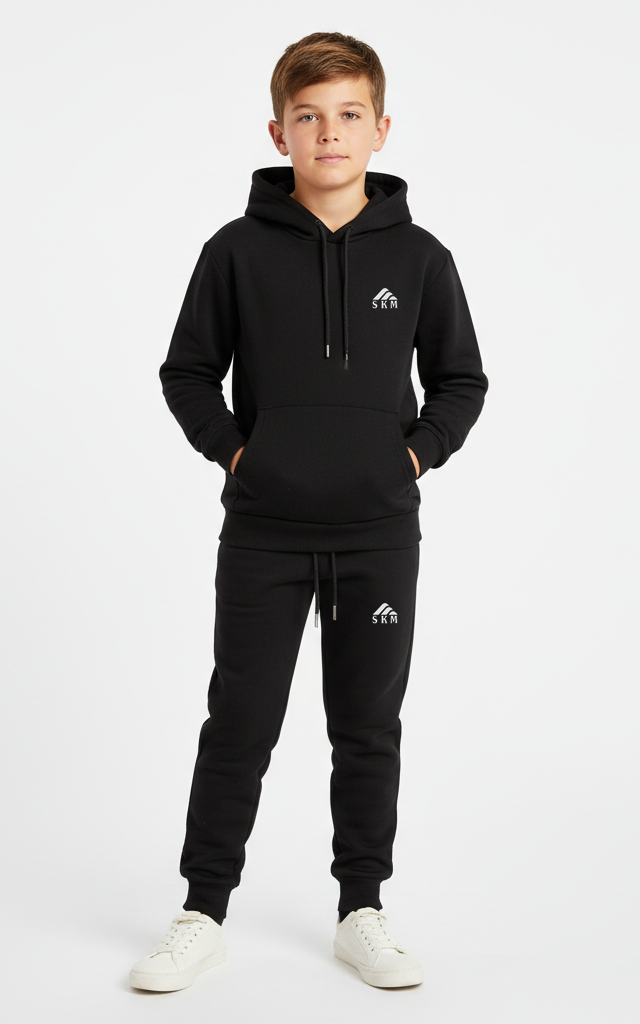 Boys’ Pullover Hoodie Tracksuit – Cozy & Stylish Outfit Set - SKM