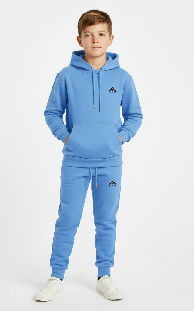 Boys’ Pullover Hoodie Tracksuit – Cozy & Stylish Outfit Set - SKM