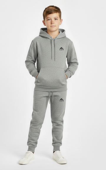 Boys’ Pullover Hoodie Tracksuit – Cozy & Stylish Outfit Set - SKM