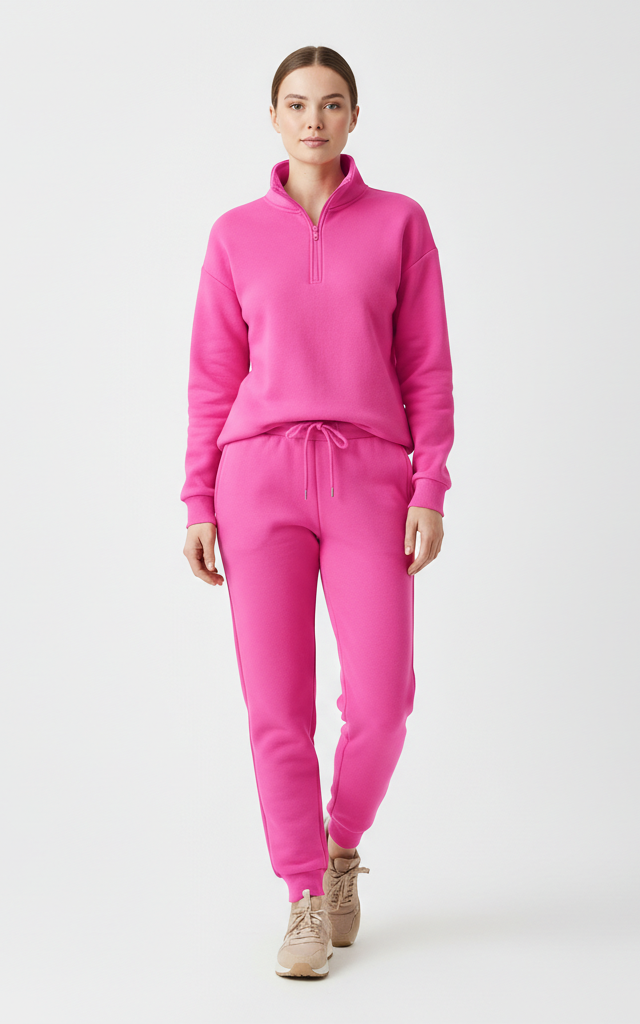 Quarter Zipper Sweatshirt Tracksuit for Women – Stylish & Comfortable Tracksuit - SKM