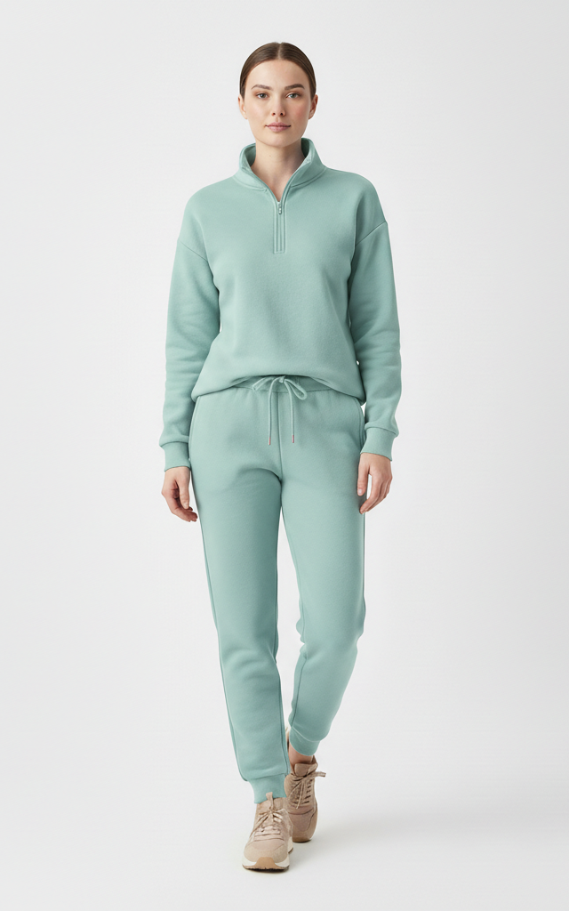 Quarter Zipper Sweatshirt Tracksuit for Women – Stylish & Comfortable Tracksuit - SKM