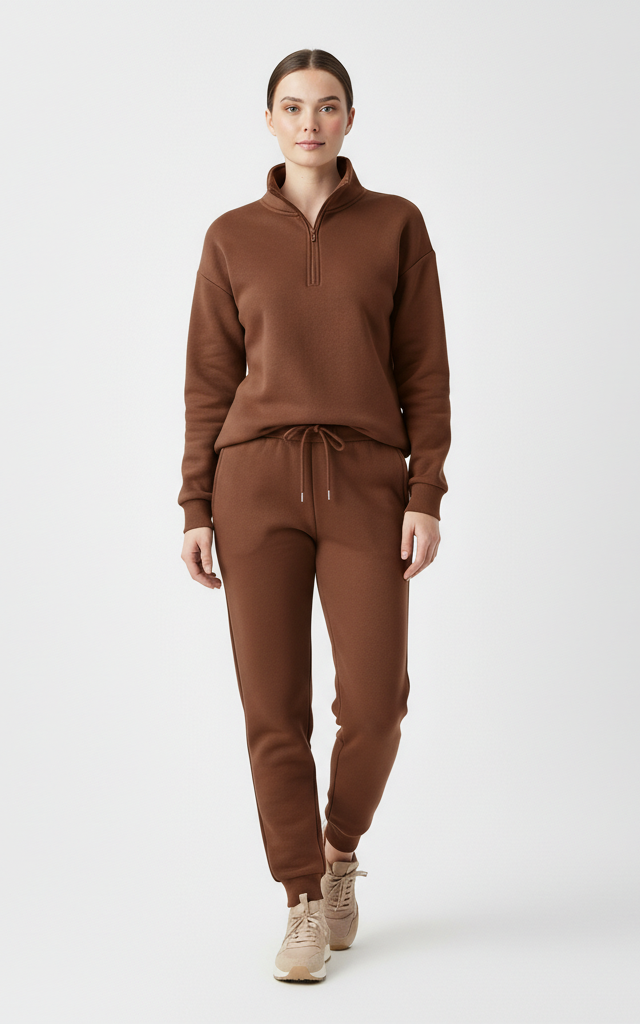 Quarter Zipper Sweatshirt Tracksuit for Women – Stylish & Comfortable Tracksuit - SKM