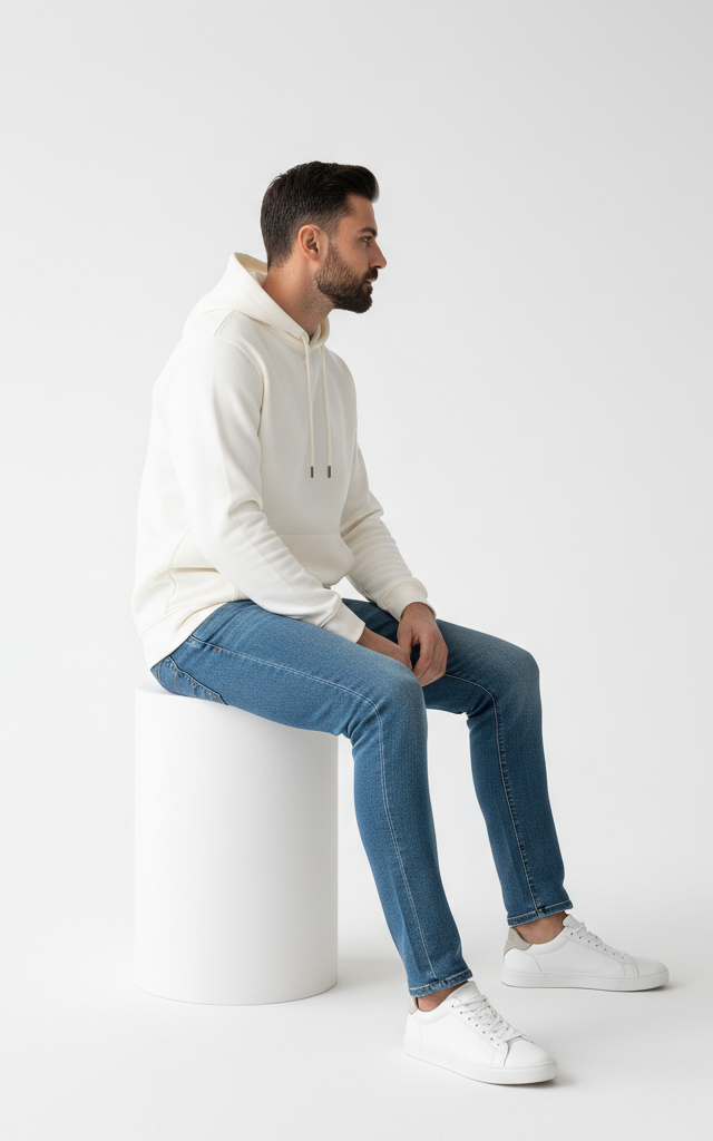 Men’s Basic Pullover Hoodie – Comfortable & Casual