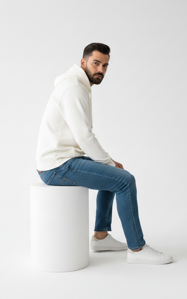 Men’s Basic Pullover Hoodie – Comfortable & Casual