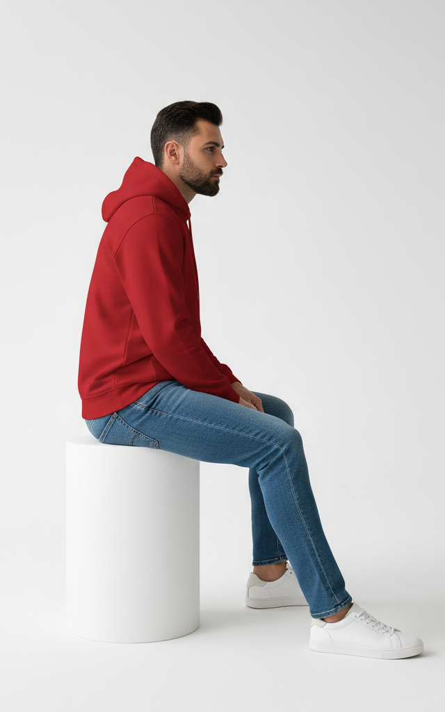 Men’s Basic Pullover Hoodie – Comfortable & Casual