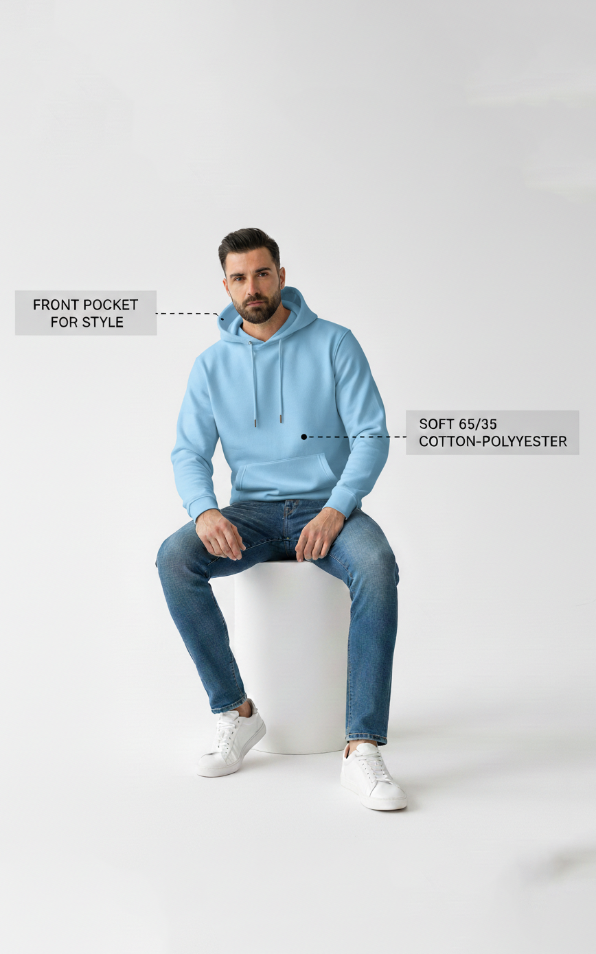 Men’s Basic Pullover Hoodie – Comfortable & Casual